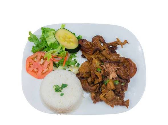 R5.Grilled Lemongrass Pork Sliced w Rice-香茅燒肉飯-Cơm Thịt Nướng Xả